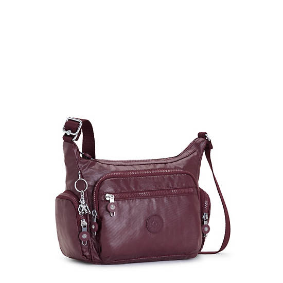 Kipling Gabbie Small Metallic Crossbody Taske Bordeaux | DK 1144BE